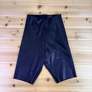 NEW Commando Shorts Womens Small Black Faux Leather Bike Shorts